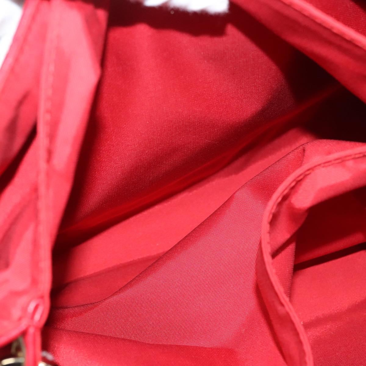 Christian Dior Delidior Chain Shoulder Bag Cannage Quilt Leather, RED, LEATHER, Shoulder bag