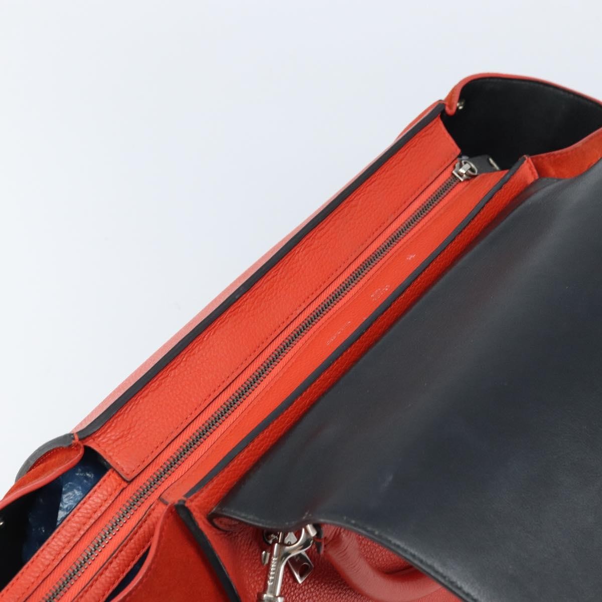 Celine Trapeze Bag Leather with Suede, Orange, Leather, Handbag