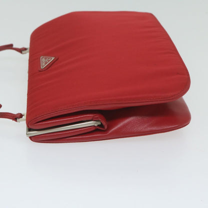 Prada Chain Shoulder Bag Tessuto, RED, NYLON, Shoulder bag