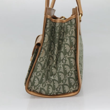 Christian Dior Vintage Trotter Double Pocket Tote Diorissimo Canvas, KHAKI, CANVAS, Tote bag