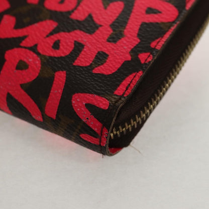Louis Vuitton Zippy Wallet NM Monogram Graffiti, PINK, CANVAS, Wallets