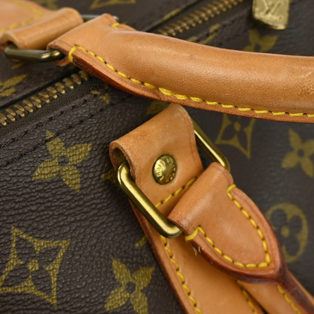 Louis Vuitton Keepall Bandouliere Bag Monogram Canvas, BROWN, CANVAS, Travel bag