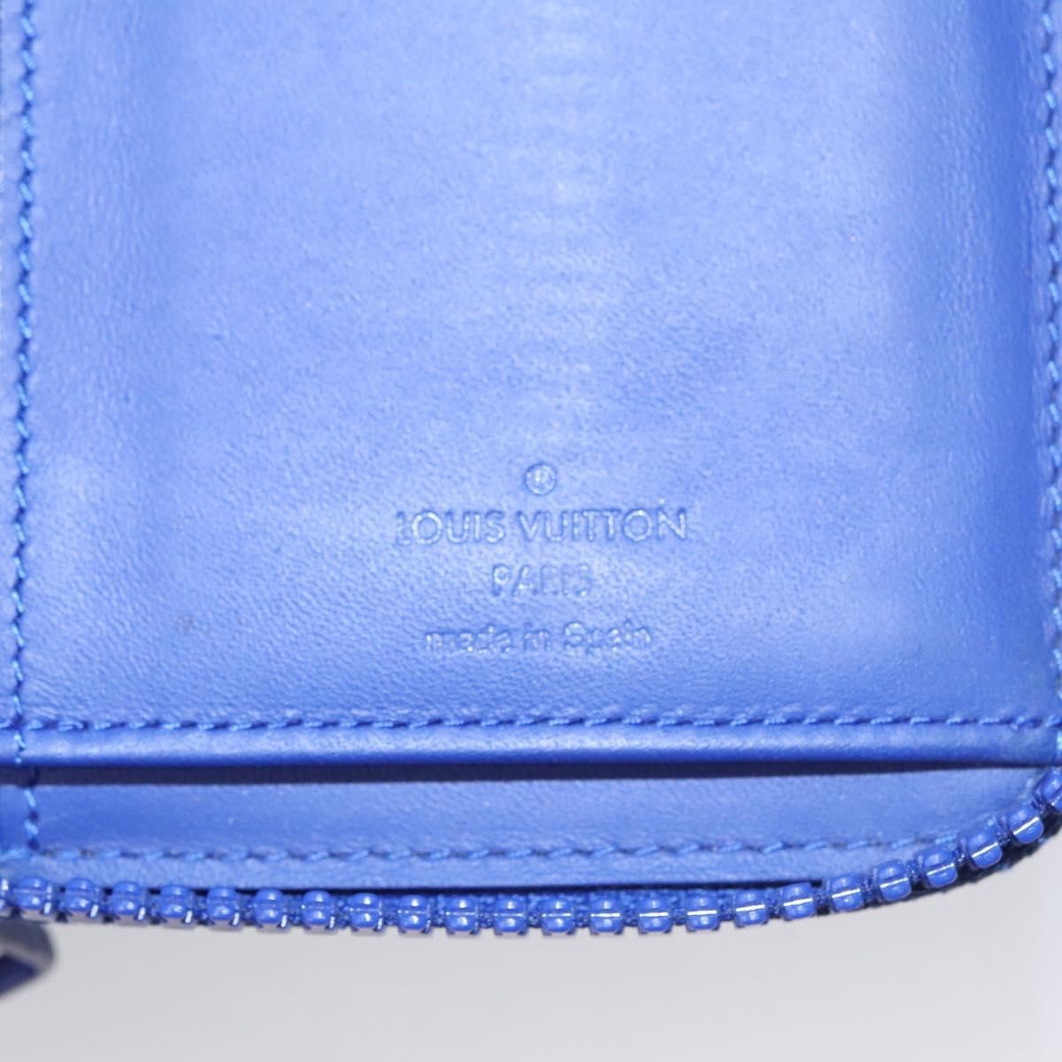 Louis Vuitton Zippy Wallet NM Taurillon Leather, Blue, Canvas, Wallet