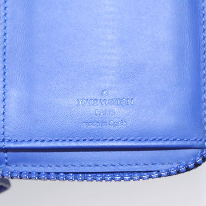 Louis Vuitton Zippy Wallet NM Taurillon Leather, Blue, Canvas, Wallet