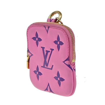 Louis Vuitton Lanyard Multipochette Coin Case Monogram Empreinte, PINK, LEATHER, Wallets