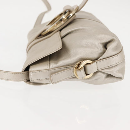 Bvlgari Chandra Flap Shoulder Bag Leather, SILVER, LEATHER, Shoulder bag
