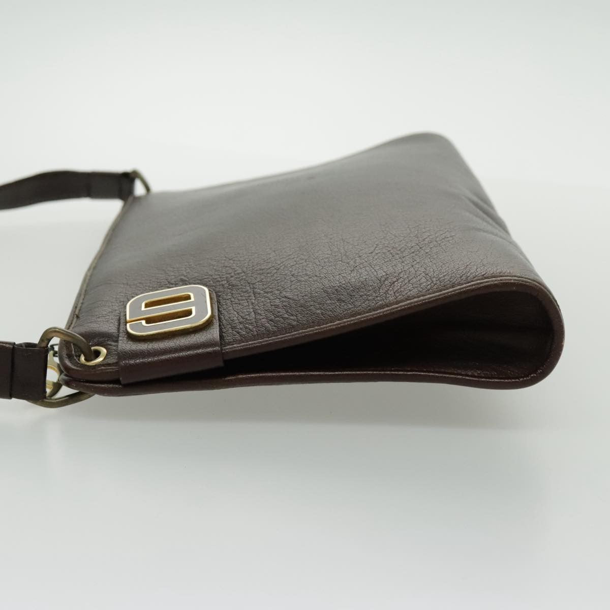 Christian Dior CD Shoulder bag Leather, BROWN, LEATHER, Shoulder bag