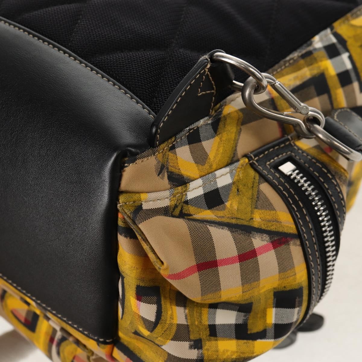 Burberry Graffiti Rucksack Backpack Vintage Check Canvas, BEIGE, CANVAS, Backpack
