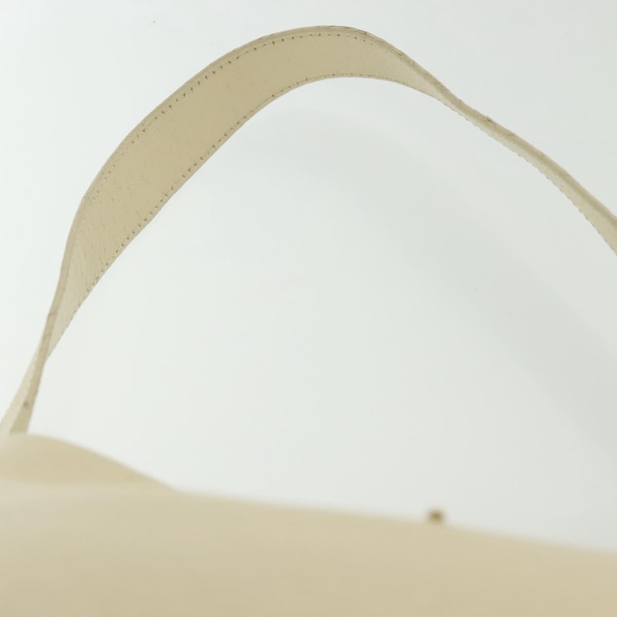 Salvatore Ferragamo Gancini Shoulder Bag Leather, WHITE, LEATHER, Shoulder bag