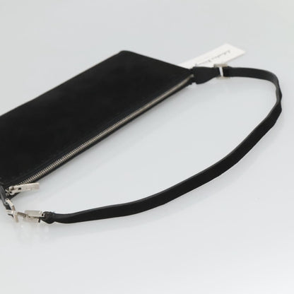 Salvatore Ferragamo Gancini handbag Suede, BLACK, SUEDE, Handbag