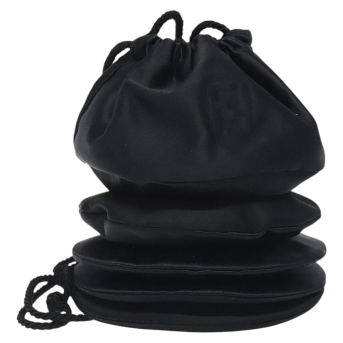 Fendi Vintage shoulderbag Satin, BLACK, SATIN, Shoulder bag