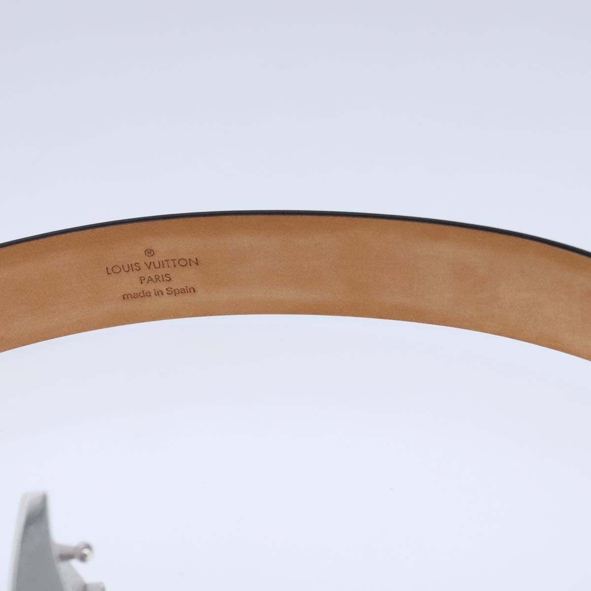 Louis Vuitton Carre Belt Leather, Black, Leather, Belt