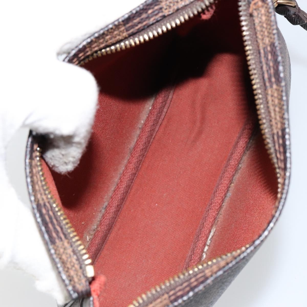 Louis Vuitton Trousse Make Up Bag Damier Canvas, BROWN, CANVAS, Clutche & pouche
