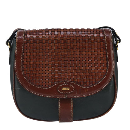 Bally Vintage Shoulder Bag Leather, Green, Leather, Shoulder Bag
