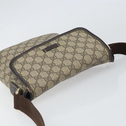 Gucci Flap Messenger GG Coated Canvas, BEIGE, CANVAS, Shoulder bag