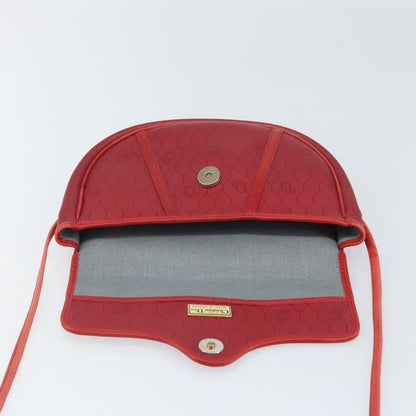 Christian Dior Vintage Honeycomb Shoulder Bag Canvas, RED, PVC, Shoulder bag