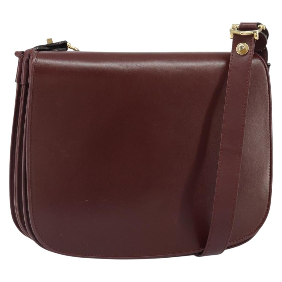 cartier Must de Cartier Shoulder Bag Leather, BURGUNDY, LEATHER, Shoulder bag