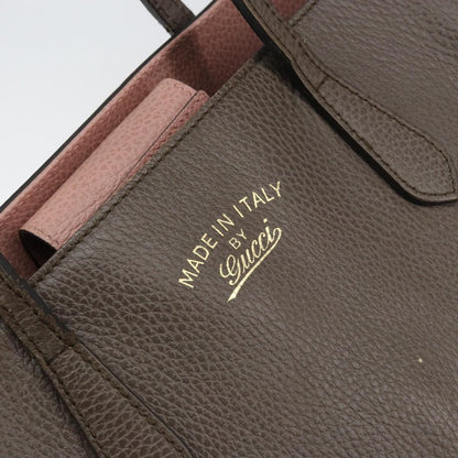 Gucci Swing Tote Leather, GRAY, LEATHER, Tote bag