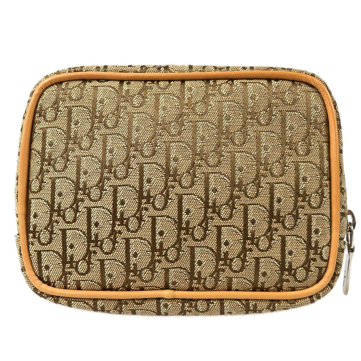 Christian Dior Vintage Trotter Pouch Canvas, BEIGE, CANVAS, Clutche & pouche