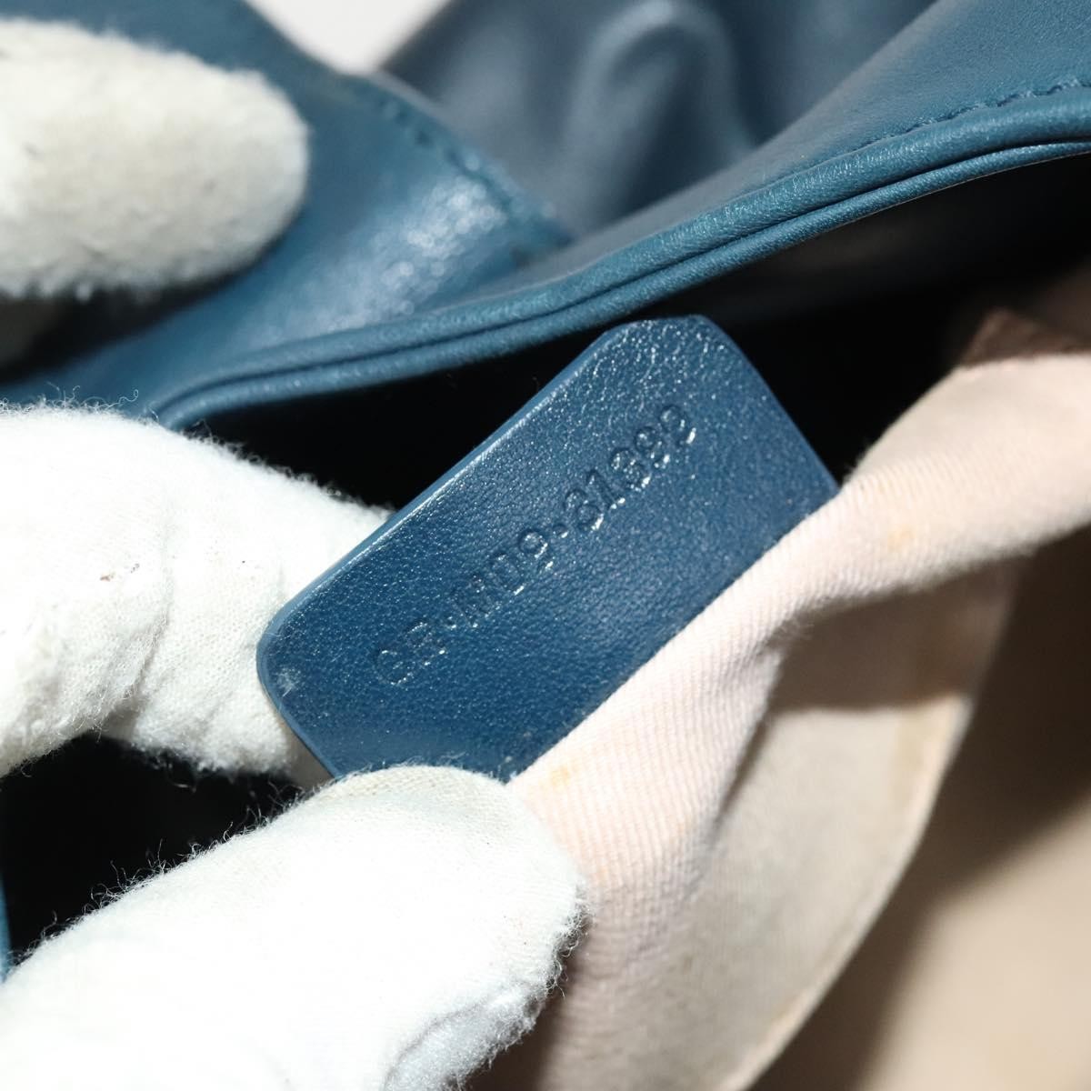 Bvlgari Chandra Hobo Leather, BLUE, LEATHER, Handbag