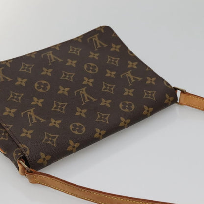 Louis Vuitton Musette Tango Handbag Monogram Canvas, BROWN, CANVAS, Handbag