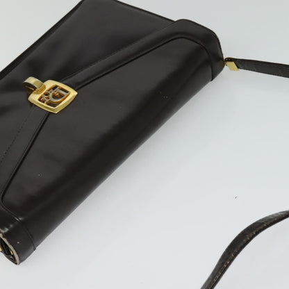 Christian Dior Vintage Shoulder Bag Leather, BROWN, LEATHER, Shoulder bag