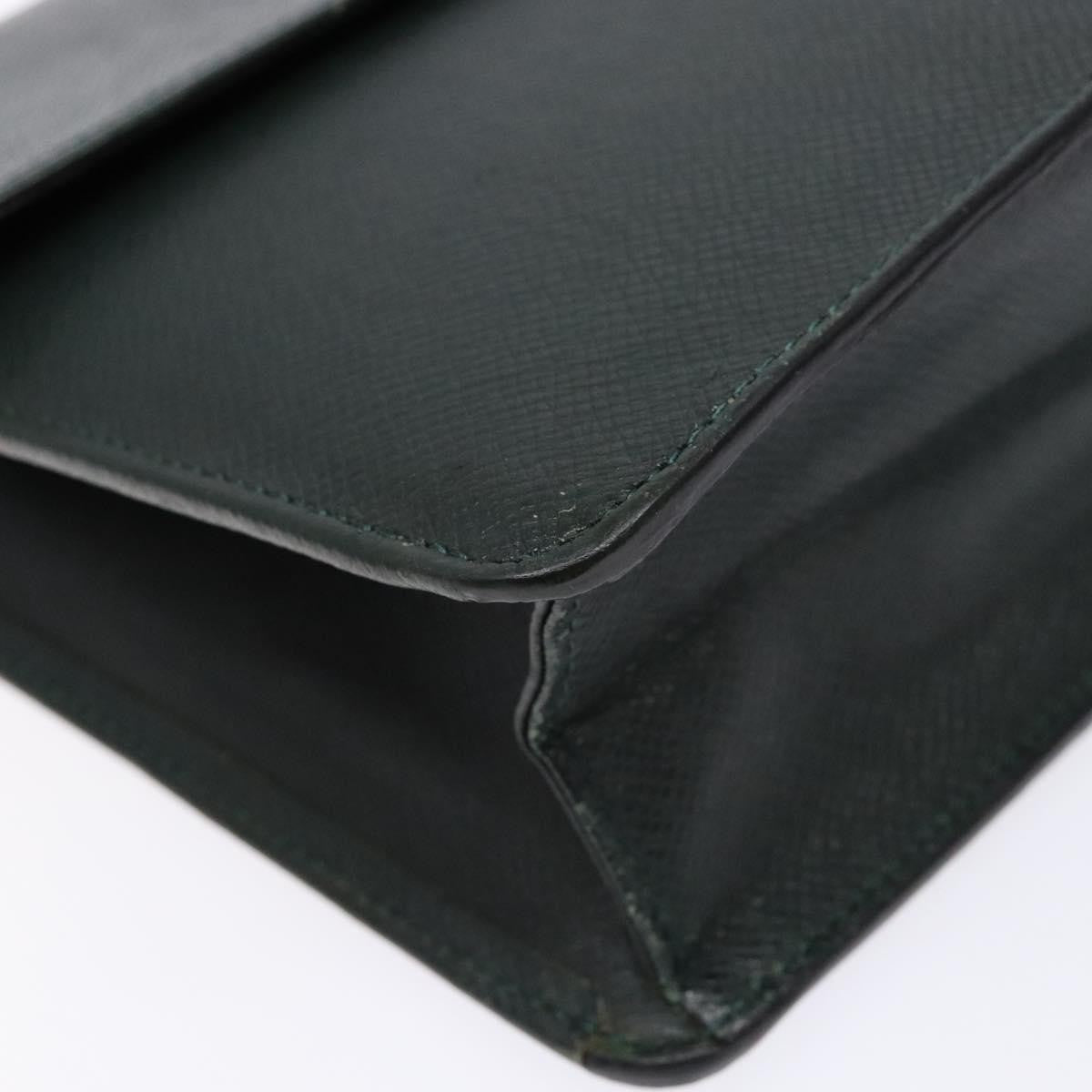 Louis Vuitton Kourad Pouch Taiga, GREEN, LEATHER, Clutche & pouche