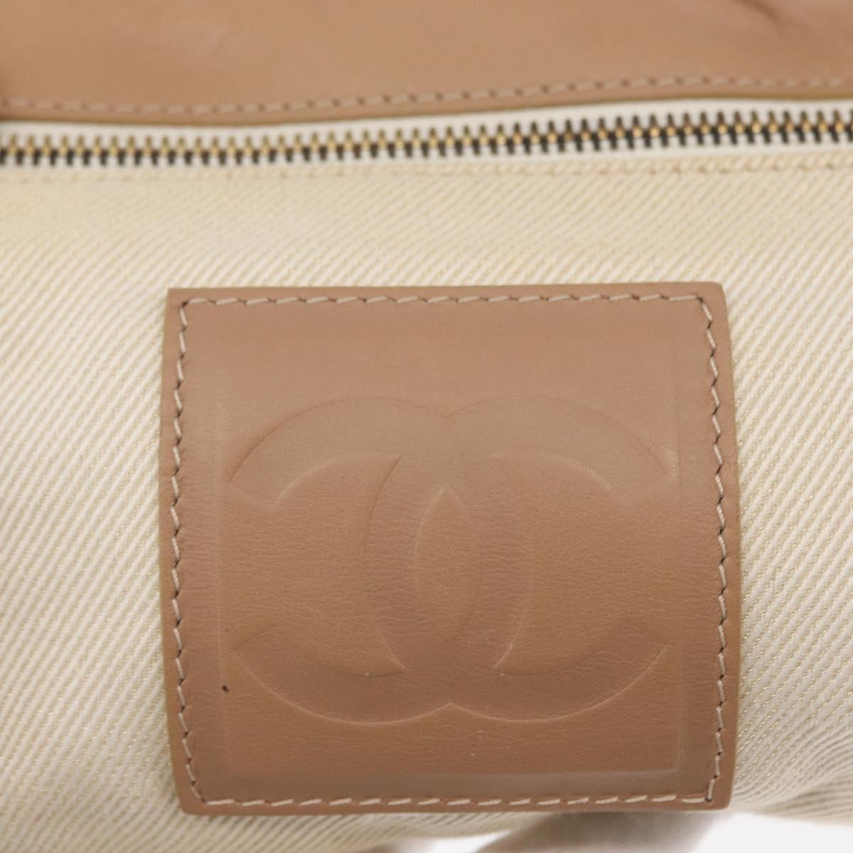 Chanel sports shoulder bag Coco mark, BEIGE, CANVAS, Shoulder bag