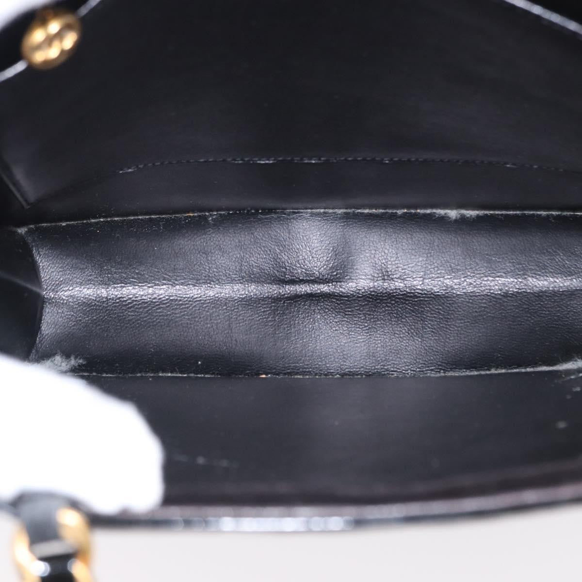 Chanel Chocolate bar tote Leather, BLACK, PATENT_LEATHER, Handbag