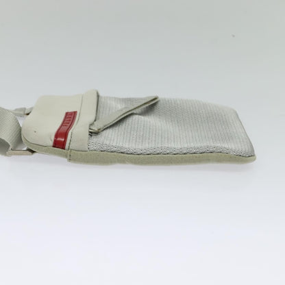 Prada Sport Zip Shoulder Bag Cotton, SILVER, COTTON, Shoulder bag