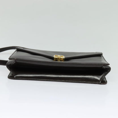 Christian Dior Vintage Shoulder Bag Leather, BROWN, LEATHER, Shoulder bag
