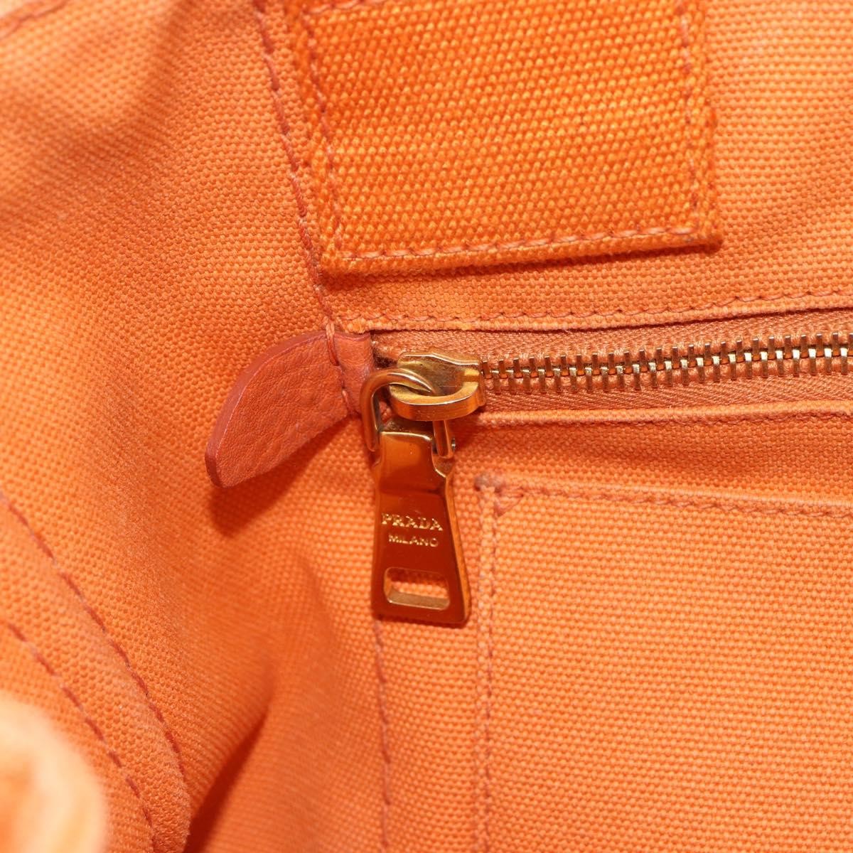 Prada Canapa Tote Canvas, ORANGE, CANVAS, Tote bag