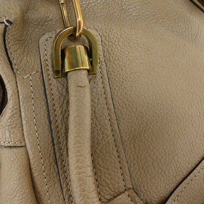 Chloe Paraty Top Handle Bag Leather, BEIGE, LEATHER, Handbag