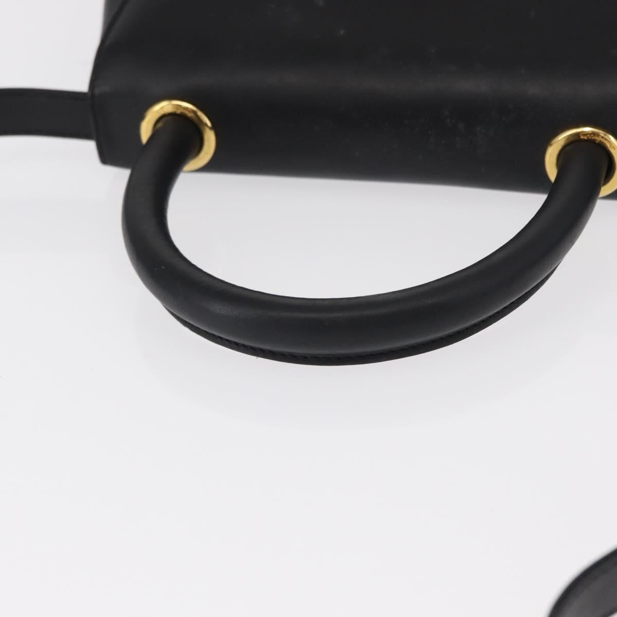 Salvatore Ferragamo Vintage Handbag Leather, BLACK, LEATHER, Handbag