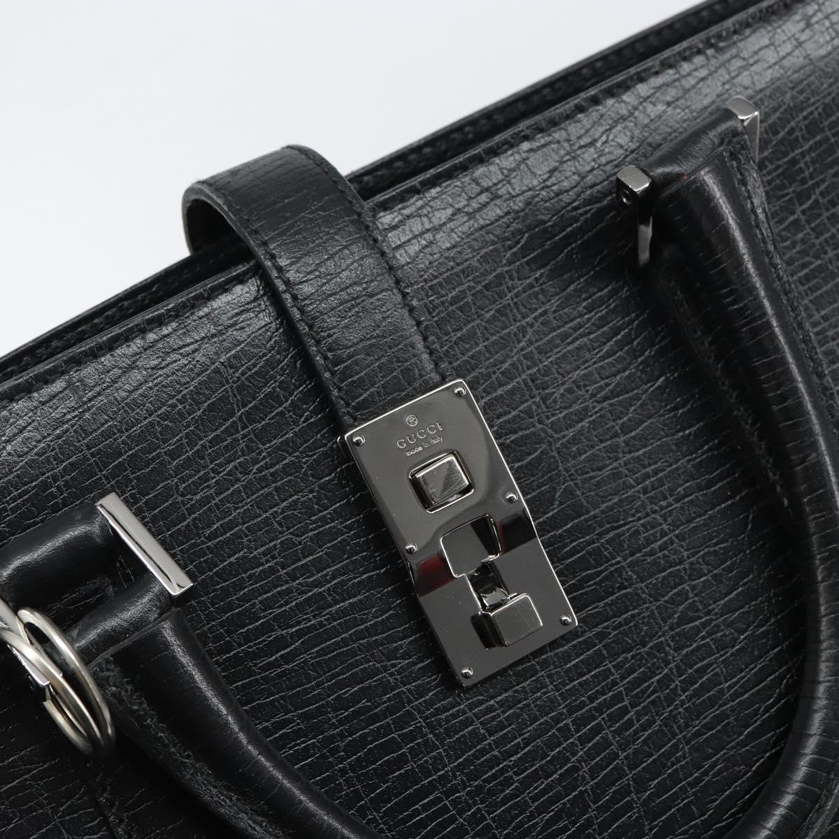 Gucci Vintage Handbag Leather, BLACK, LEATHER, Handbag