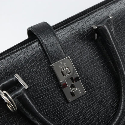 Gucci Vintage Handbag Leather, BLACK, LEATHER, Handbag