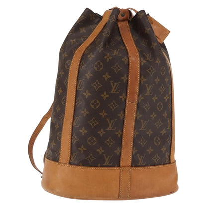 Louis Vuitton Randonnee Backpack Monogram Canvas, BROWN, CANVAS, Shoulder bag