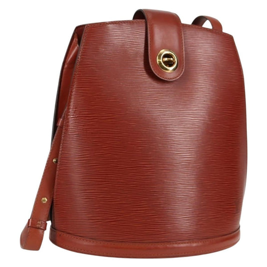 Louis Vuitton Cluny Shoulder Bag Epi Leather, BROWN, LEATHER, Shoulder bag