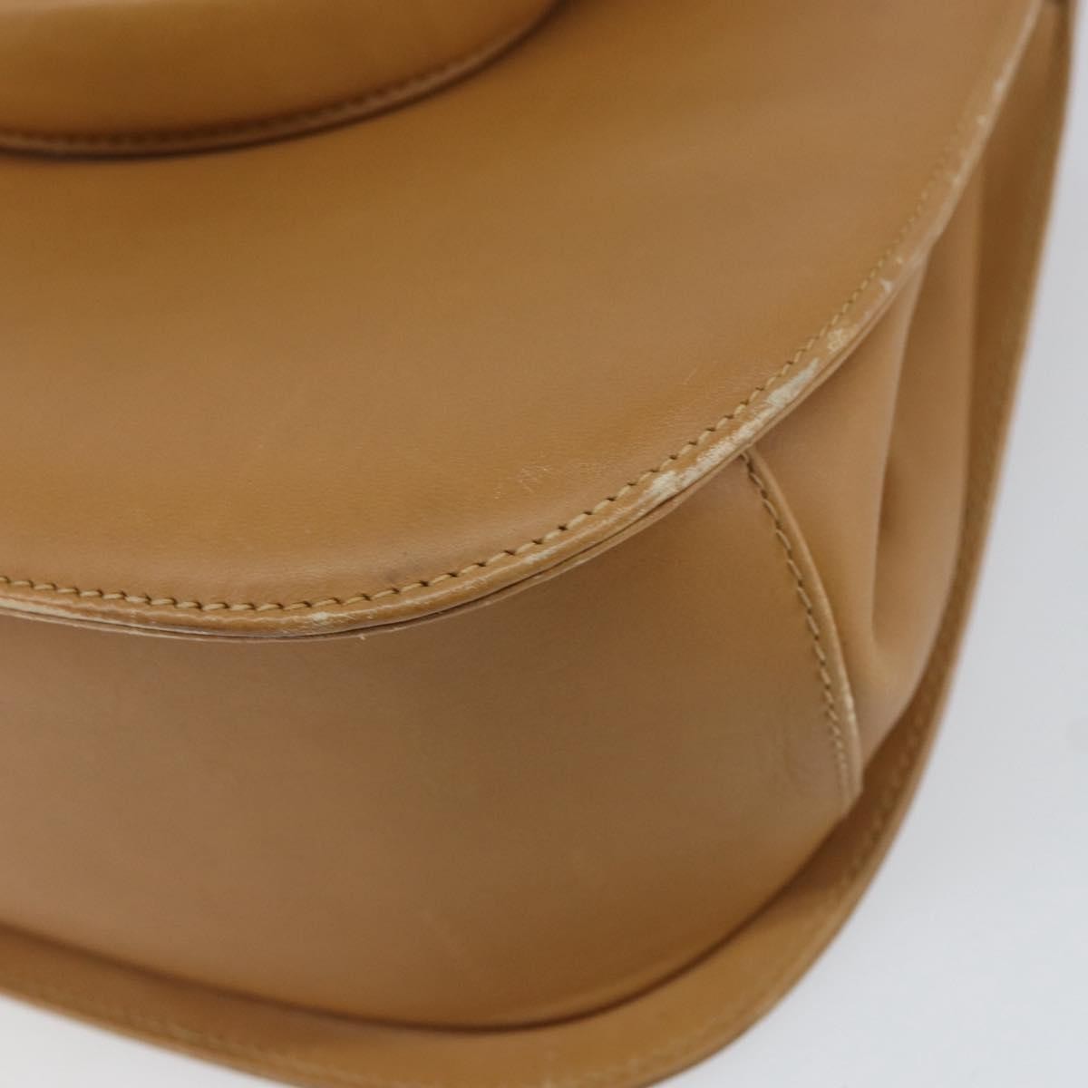 Salvatore Ferragamo Gancini handbag Leather, BEIGE, LEATHER, Handbag