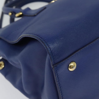 Salvatore Ferragamo Beky Tote Saffiano Leather, BLUE, LEATHER, Tote bag