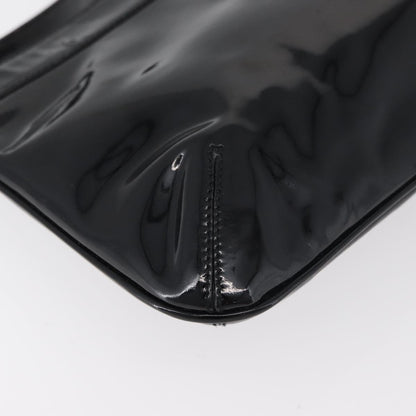 Salvatore Ferragamo Gancini Shoulder Bag Patent Leather, Black, Patent Leather, Shoulder Bag