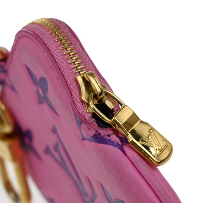 Louis Vuitton Lanyard Multipochette Coin Case Monogram Empreinte, PINK, LEATHER, Wallets