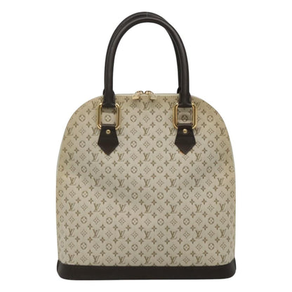 Louis Vuitton Alma Handbag Mini Lin Monogram, Khaki, Canvas, Handbag