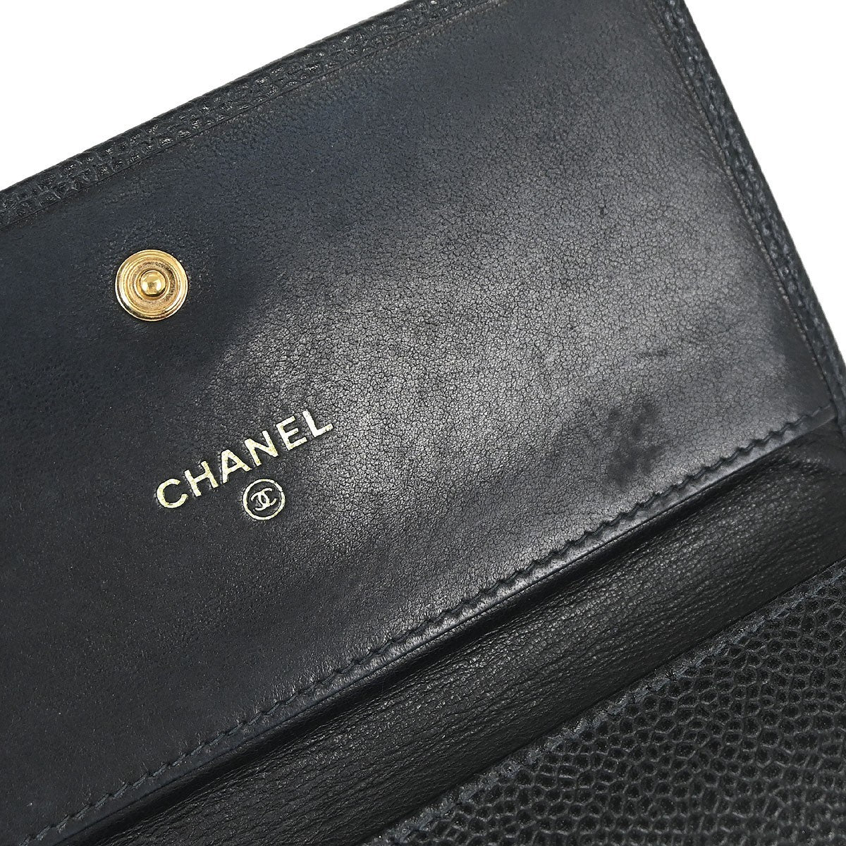 Chanel Timeless CC French Wallet Caviar, Black, Calfskin, Wallet