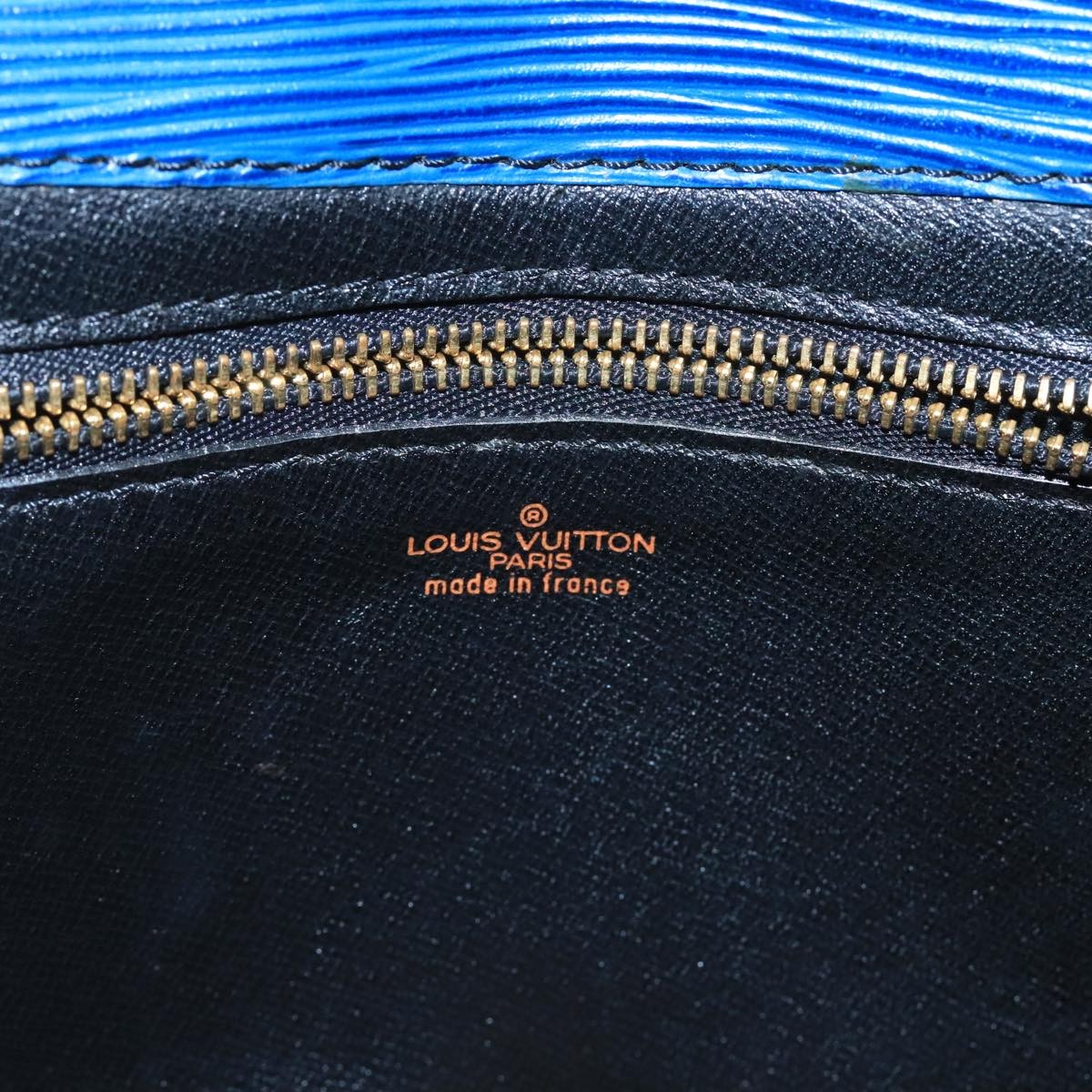 Louis Vuitton Art Deco Clutch Epi Leather, BLUE, LEATHER, Clutche & pouche