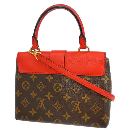 Louis Vuitton Locky Handbag Monogram Canvas with Leather, Brown, Canvas, Handbag