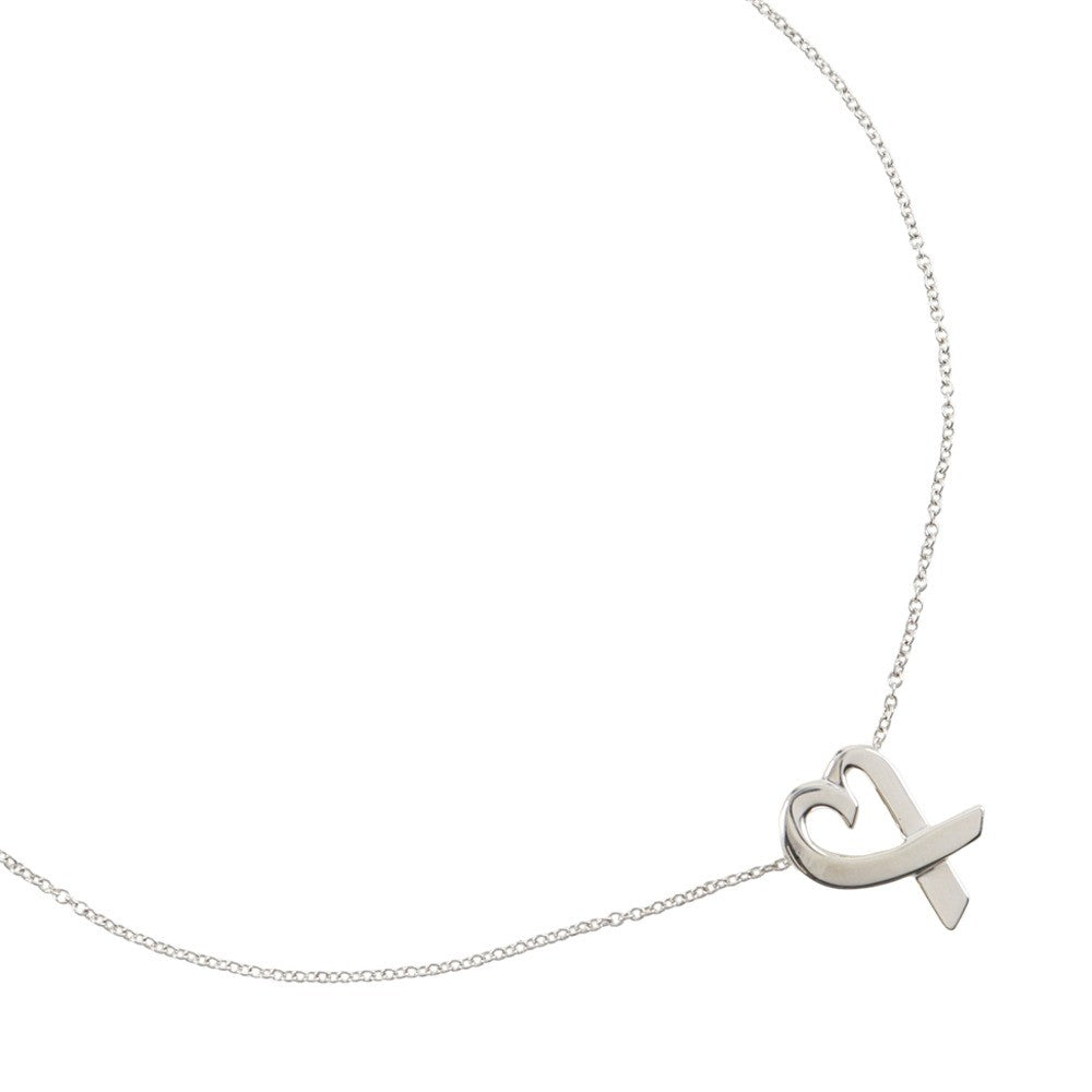 Tiffany & Co. Paloma Picasso Loving Heart Pendant Necklace Silver 925, SILVER, SILVER, Necklace