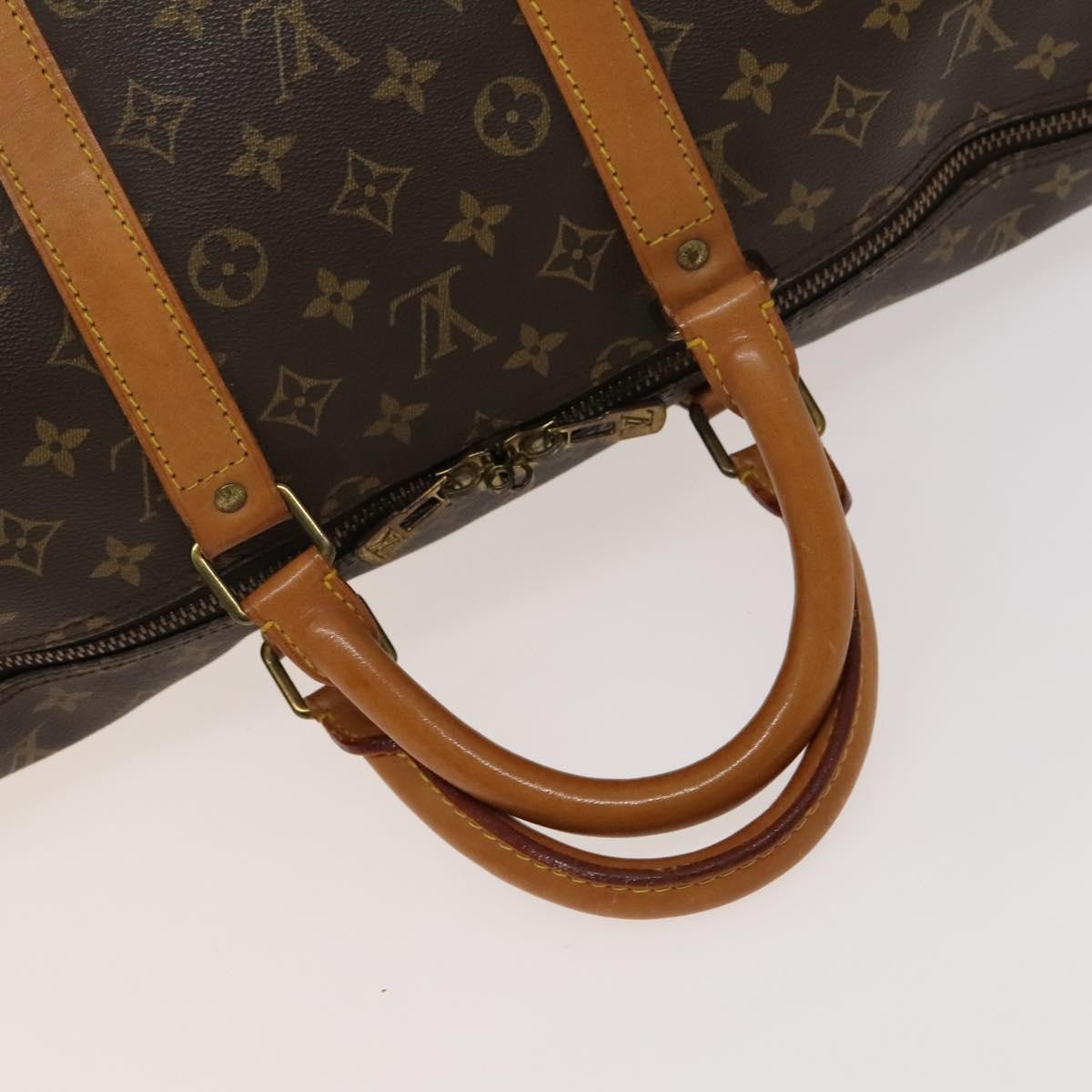 Louis Vuitton Keepall Bag Monogram Canvas, BROWN, CANVAS, Travel bag