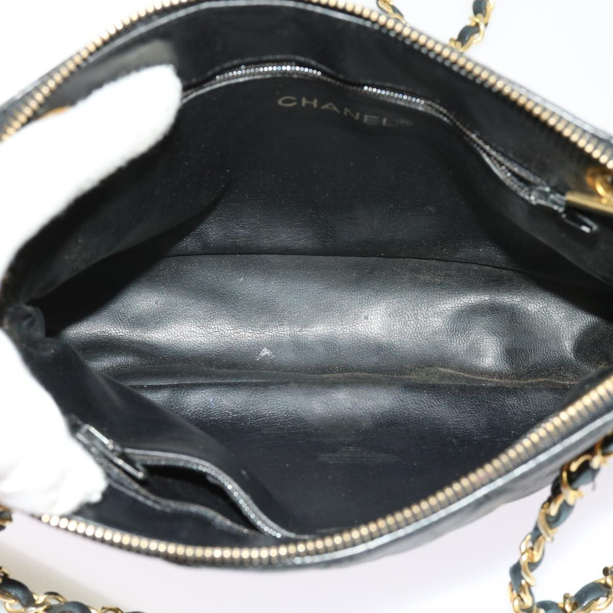 Chanel Chain Shoulder Bag Matelasse, BLACK, LEATHER, Shoulder bag