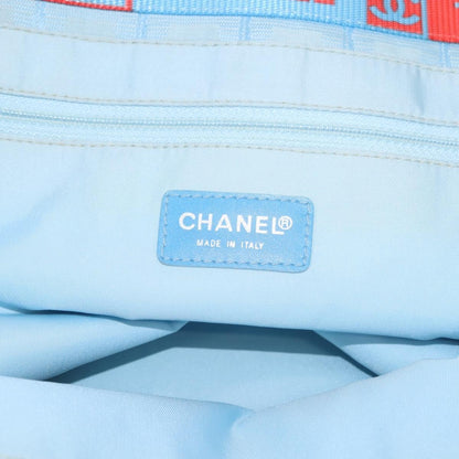 Chanel Front Zip Travel Line Tote Nylon, BLUE, NYLON, Tote bag
